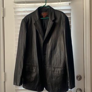 MENS JOS. A. BANK LEATHER JACKET SIZE 2XL EUC!